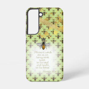Coque Samsung Galaxy Mignonne Reine Abeille Matrix Foi Abeille Verte Ci