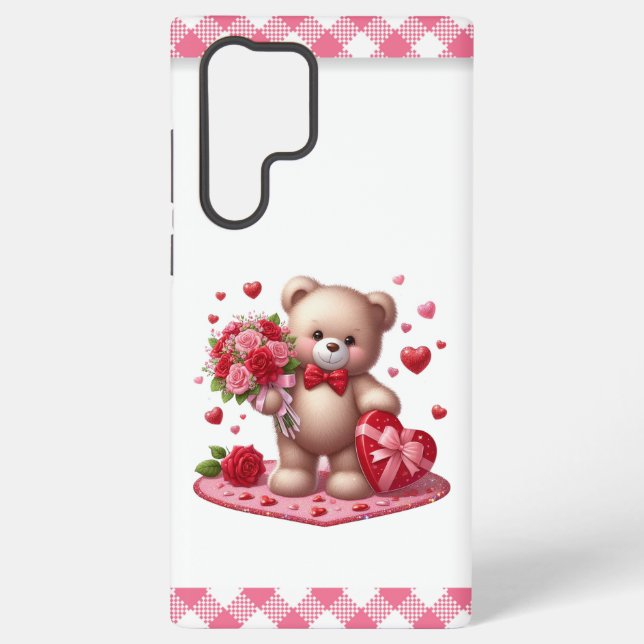 Coque Samsung Galaxy Mignonne Valentine's Day Teddy Bear (Verso)