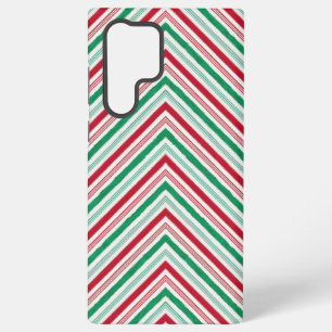 Coque Samsung Galaxy Mobile à rayures de bonbon à la menthe poivrée Fes