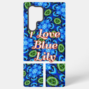 Coque Samsung Galaxy Modèle Floral bleu Abstrait