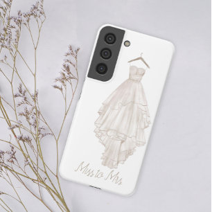 Coque Samsung Galaxy Moderne Boho Rose Floral Mariage Mademoiselle à Ma