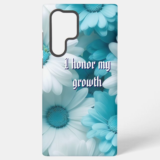 Coque Samsung Galaxy Moderne Floral Bleu  (Verso)