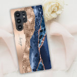 Coque Samsung Galaxy Moderne Indigo Blue Agate & Rose Gold Confetti Lea<br><div class="desc">Ajoutez une touche d'élégance moderne à votre iPhone 13 avec notre étonnant "Modern Indigo Blue Agate & Rose Gold Confetti Leaf Samsung Galaxy S22 Ultra Coque". Cette coque élégante et élégante allie un design d'agate bleu indigo et des accents de feuilles de confetti roses, créant un look unique et attrayant....</div>