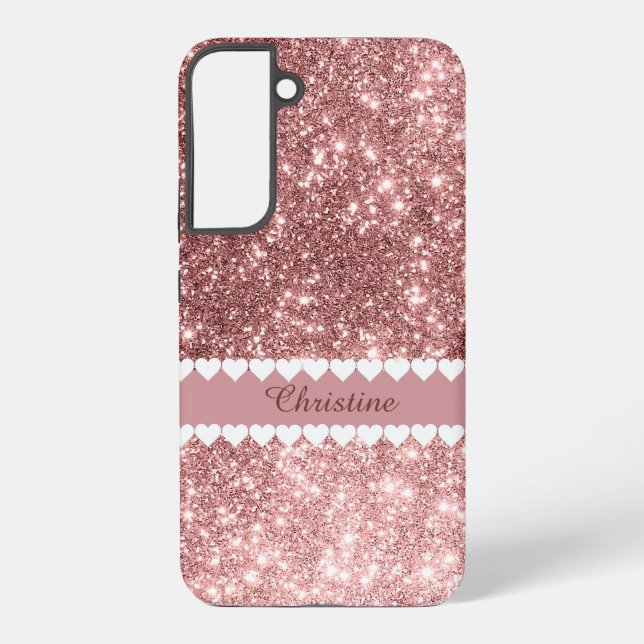 Coque Samsung Galaxy Mon nom sur or rose (Verso)