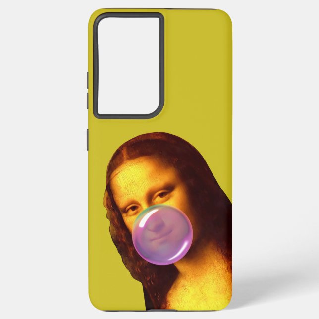 Coque Samsung Galaxy Mona Lisa Chewing gum Bubble (Verso)