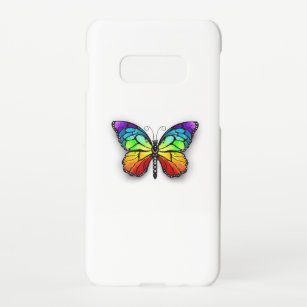 Coque Samsung Galaxy S10E Monarque papillon arc-en-ciel