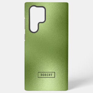 Coque Samsung Galaxy Monogramme de fond abstrait vert brillant moderne