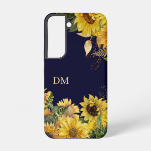 Coque Samsung Galaxy Monogramme du jardin de tournesol