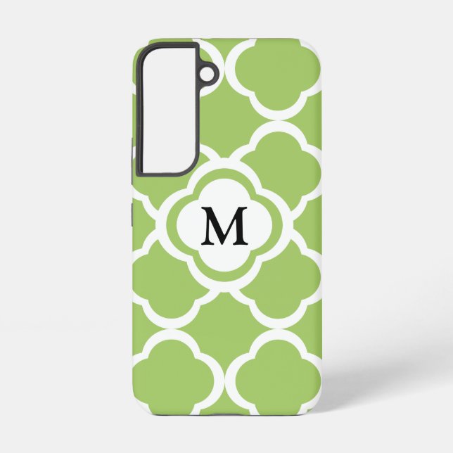 Coque Samsung Galaxy Monogramme Élégant Vert (Verso)
