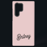 Coque Samsung Galaxy Monogramme et nom rose pâle moderne<br><div class="desc">Le Monogramme et le Coussin Lumbar de style moderne Blush Dusty Pink offre un accent élégant et personnalisé pour tout espace de vie. Doté d'un arrière - plan rose pâle et sophistiqué, ce coussin lombaire est orné d'un monogramme personnalisé et d'un nom dans un script élégant. Il est conçu pour...</div>