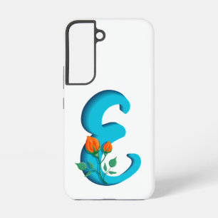 Coque Samsung Galaxy Monogramme floral à lettre majuscule E