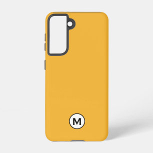 Coque Samsung Galaxy Monogramme jaune moutarde moderne