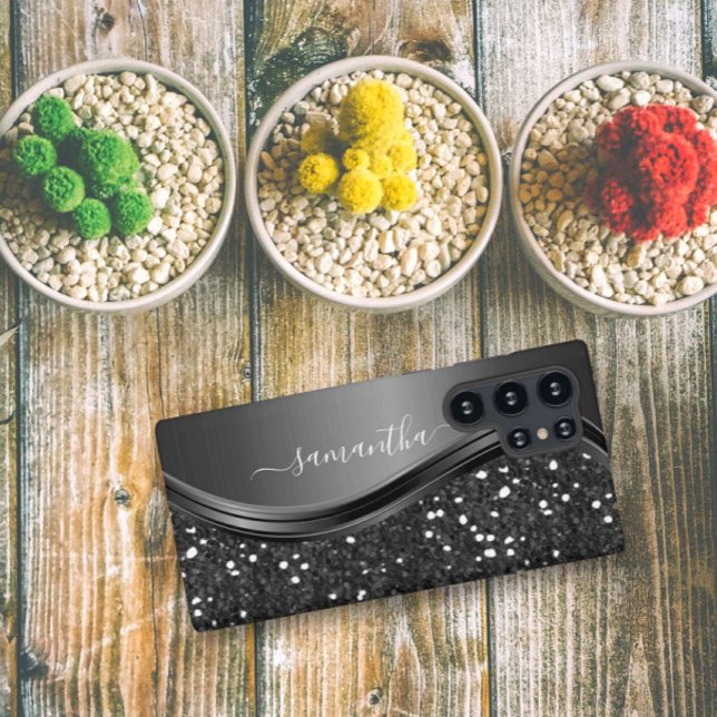 Coque Samsung Galaxy Monogramme manuscrit Élégant Parties scintillant e (Créateur téléchargé)