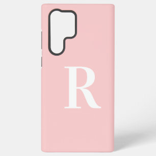 Coque Samsung Galaxy Monogramme minimal rose moderne