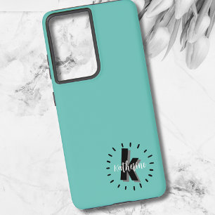 Coque Samsung Galaxy Monogramme moderne simple initial