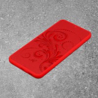 Monogramme monochromatique à spirale rouge