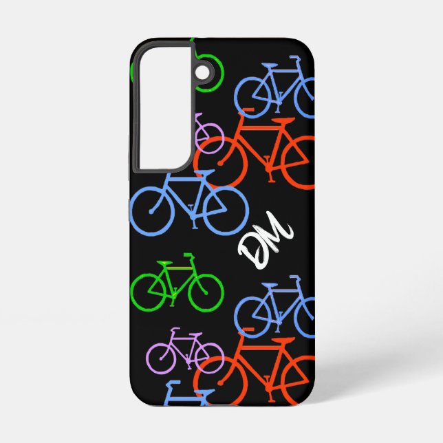 Coque Samsung Galaxy Monogramme Motif de bicyclettes lumineuses (Verso)