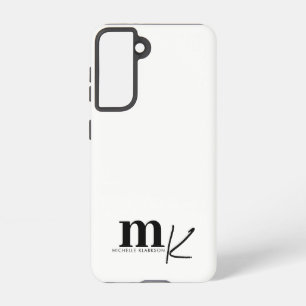 Coque Samsung Galaxy Monogramme noir minimaliste moderne