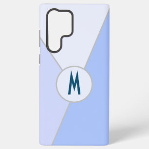 Coque Samsung Galaxy Monogramme personnalisé bleu pastel esthétique