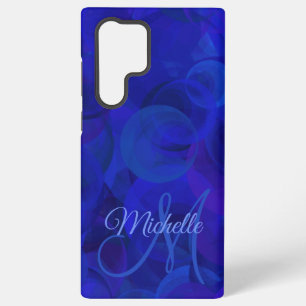 Coque Samsung Galaxy Monogramme personnalisé bleu royal