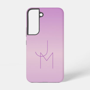 Coque Samsung Galaxy Monogramme superposé unique Rose lavande doux