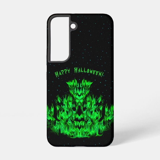 Coque Samsung Galaxy Monstre de flamme dans le ciel étoilé (Verso)
