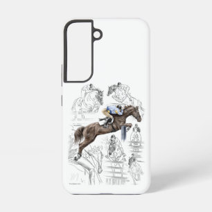 Coque Samsung Galaxy Montage de chevaux sauteurs de clôtures