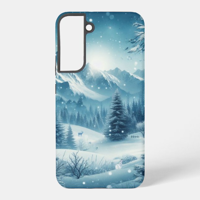 Coque Samsung Galaxy Montagne d'hiver de neige (Verso)
