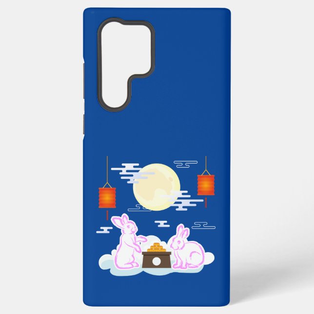 Coque Samsung Galaxy Moon Rabbit Mooncake Nuages Mooncake Festival à la (Verso)