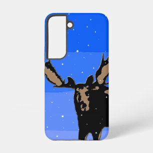 Coque Samsung Galaxy Moose en hiver - Art original de la faune