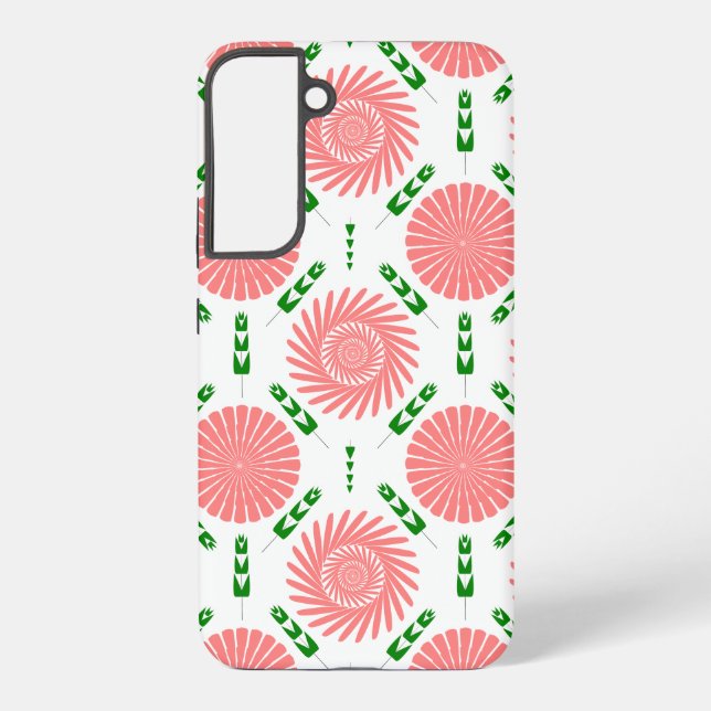Coque Samsung Galaxy  motif à fleurs roses  (Verso)