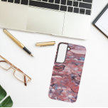 Coque Samsung Galaxy Motif Abstrait en pierre minérale rouge<br><div class="desc">Protégez votre téléphone Samsung Galaxy S22 avec ce boîtier téléphonique branché qui présente une image des motifs colorés d'une pierre minérale Dolomite rouge. Sélectionnez votre style de téléphone. Une excellente idée cadeau pour le collectionneur de roches ! Pour les autres marques de téléphone, vous devrez customiser coque pour remplir l'image...</div>