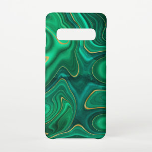 Coque Samsung Galaxy S10 Motif Abstrait Glam Green Jaune de luxe