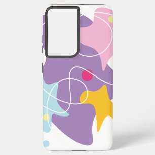 Coque Samsung Galaxy Motif abstrait tendance dans les couleurs violet e