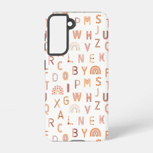 Coque Samsung Galaxy Motif Alphabet arc-en-ciel amusant