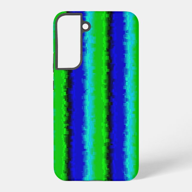 Coque Samsung Galaxy Motif arc-en-ciel bleu vert abstrait 3D (Verso)