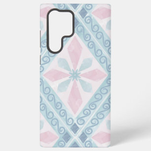 Coque Samsung Galaxy motif bleu en forme de diamant