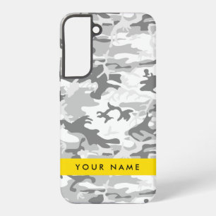 Coque Samsung Galaxy Motif camouflage gris neige d'hiver Personnalisez