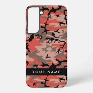 Coque Samsung Galaxy Motif camouflage rouge et marron Personnalisez vot