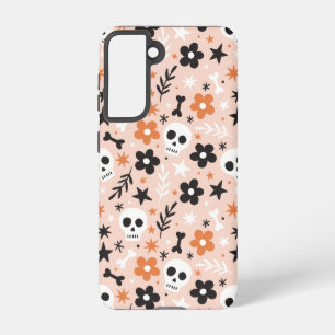 Coque Samsung Galaxy Motif crâne de fleurs