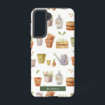 Coque Samsung Galaxy Motif d'aquarelle de l'outil de jardinage<br><div class="desc">Ce mignon étui téléphonique comporte votre nom avec des motifs d'outil de jardinage en aquarelle. Personnalisez-le selon vos besoins. Vous pouvez trouver des produits correspondants dans mon magasin.</div>
