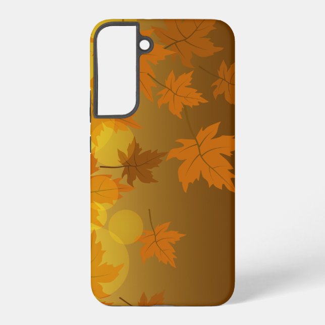 Coque Samsung Galaxy Motif d'automne avec feuilles d'érable en chute et (Verso)