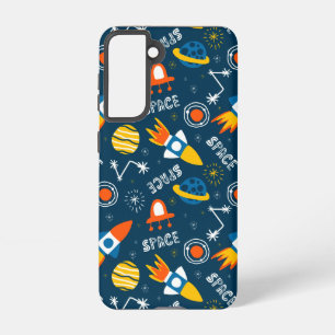 Coque Samsung Galaxy Motif d'aventures spatiales colorées