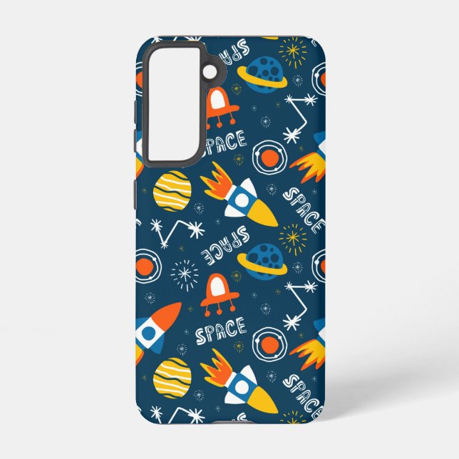 Coque Samsung Galaxy Motif d'aventures spatiales colorées (Verso)