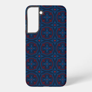 Coque Samsung Galaxy Motif de carreaux floraux décoratifs