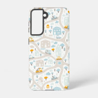 Motif de carte de quartier de Cute Pastel
