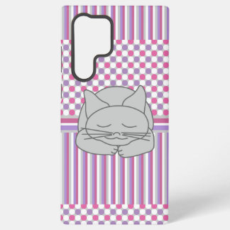 Coque Samsung Galaxy Motif de chat gris endormi