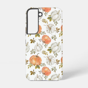 Coque Samsung Galaxy Motif de citrouille à l'aquarelle d'automne