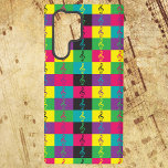 Coque Samsung Galaxy Motif de Clé Arbre Coloré brillant<br><div class="desc">Aimez-vous les cas de téléphone à thème de musique ? Aimez-vous les clés de treble ? Ce boitier téléphonique a un motif lumineux de clefs de lit en jaune,  vert,  rose,  noir,  bleu et violet.</div>