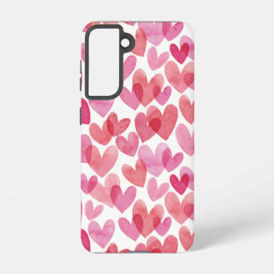 Coque Samsung Galaxy Motif de coeur aquarelle